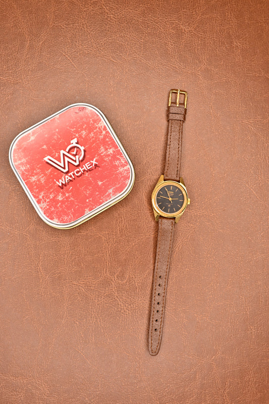 NOS HMT Supriya Deluxe Black Dial Gold-Plated Women’s Wristwatch | Watchex NOS Collection