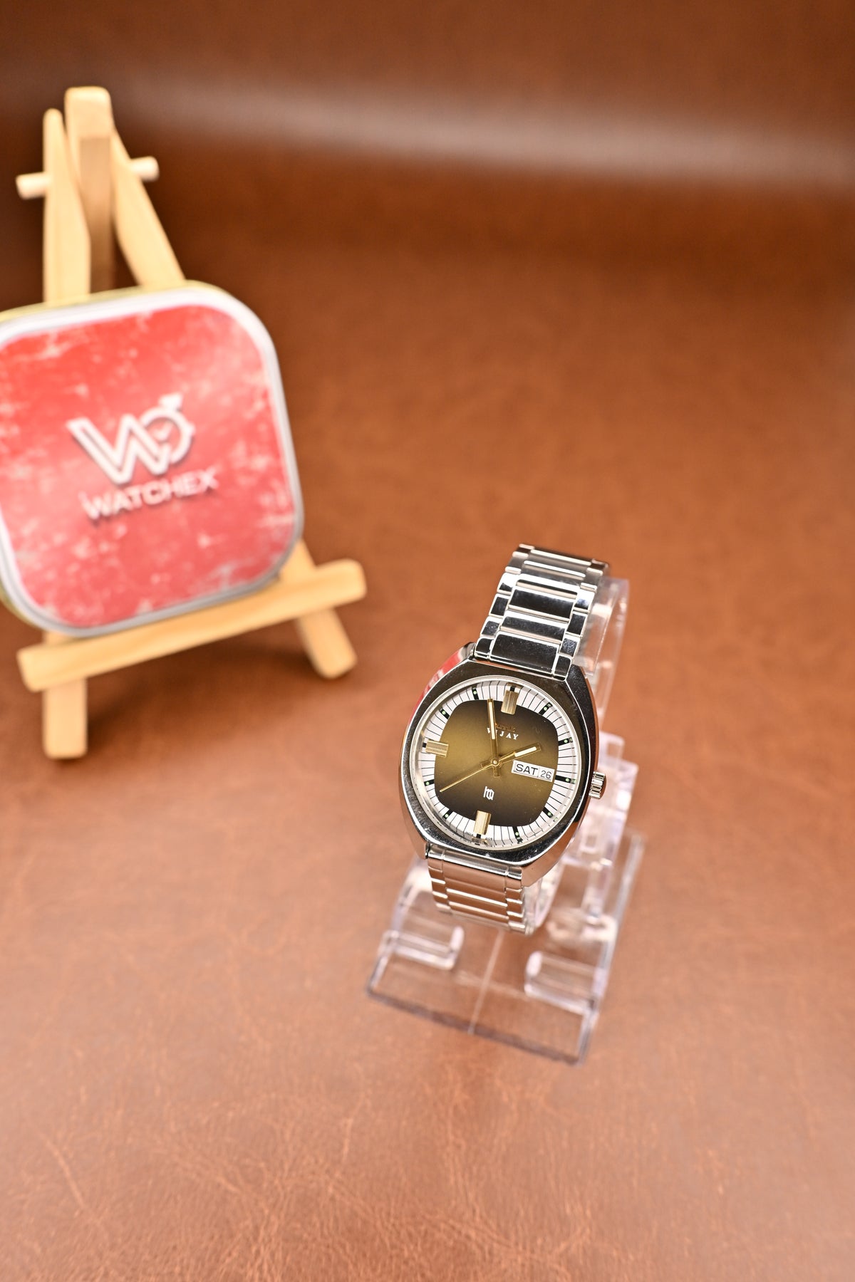 NOS HMT Vijay Brown Dial Quartz Watch | Watchex NOS Collection