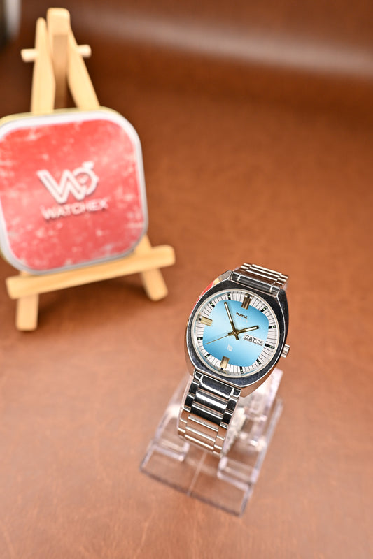 NOS HMT Vijay Turquoise Blue Dial Quartz Watch | Watchex NOS Collection