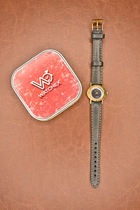 NOS Ricoh Black Dial Gold-Plated Women’s Mechanical Wristwatch | Watchex NOS Collection