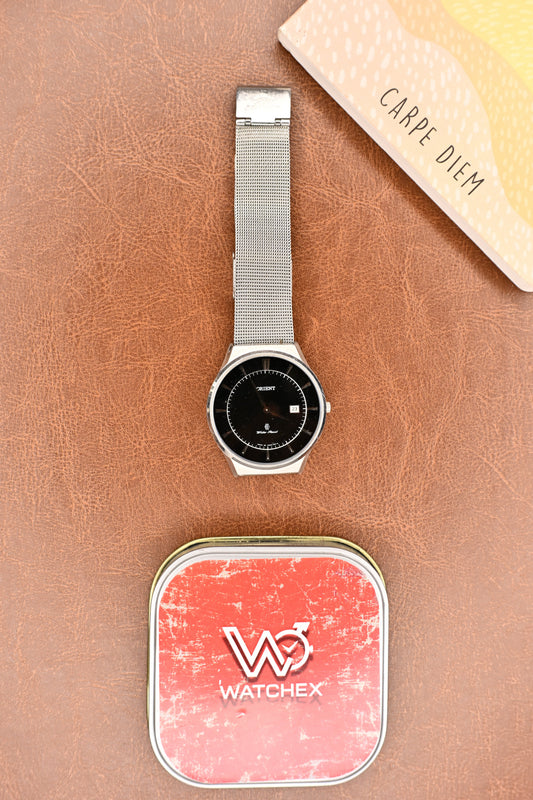 Orient Black Dial Milanese Mesh Quartz Men’s Dress Watch | Watchex India Vintage Collection