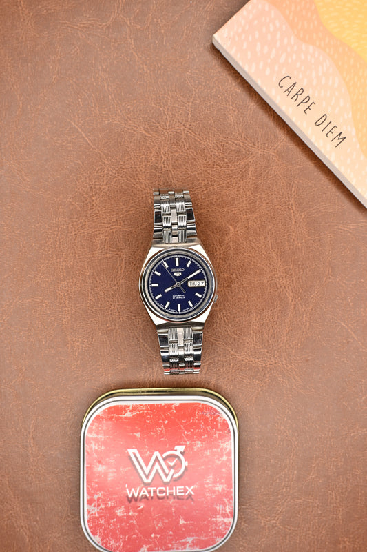 Seiko 5 Deep Blue Dial Automatic Men’s Wristwatch | Watchex Vintage Collection