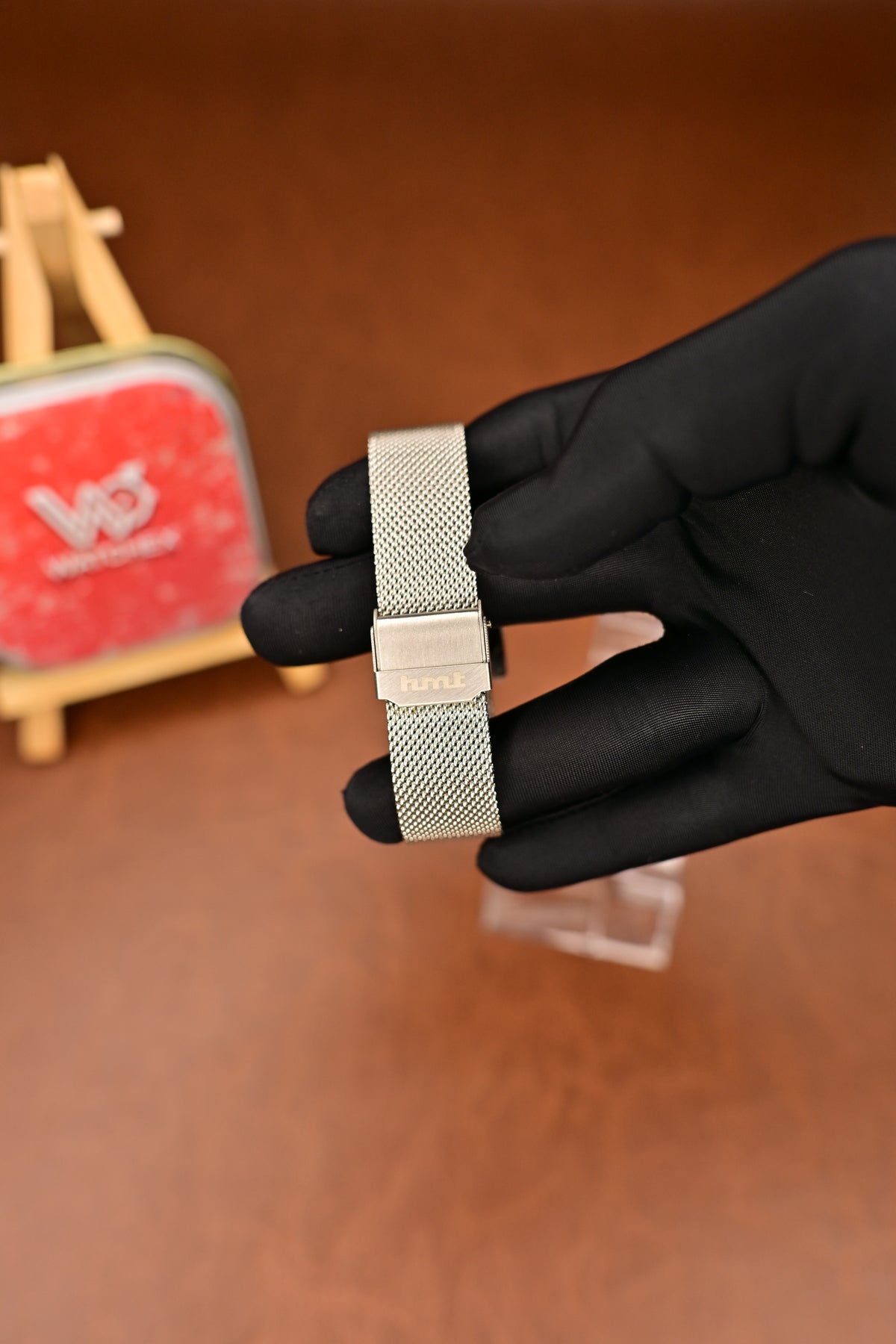 NOS HMT Inoxgold TGSS 05 WR30M 1 05 005 Champagne Dial Quartz Rectangular Dress Watch — Watchex India