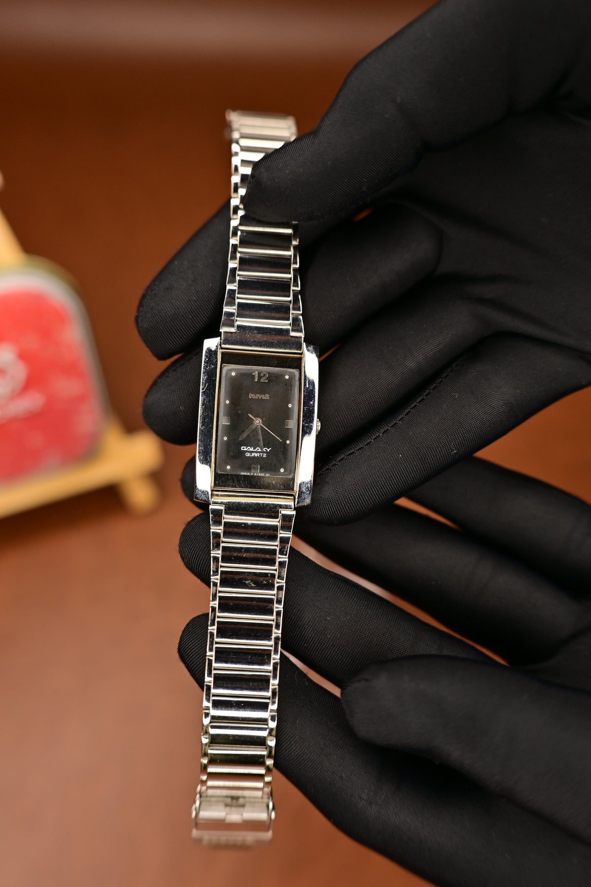 NOS HMT Pegasus Galaxy CG S 1G07 Black Dial Rectangular Dress Watch — Watchex India