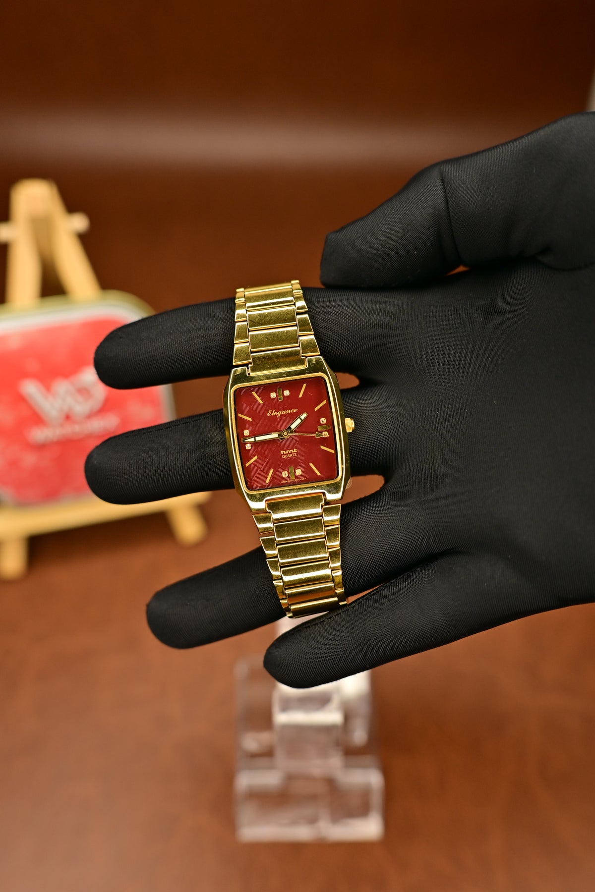 NOS HMT Elegance EGGG 54-1 11 001 Red Dial Quartz — Watchex India