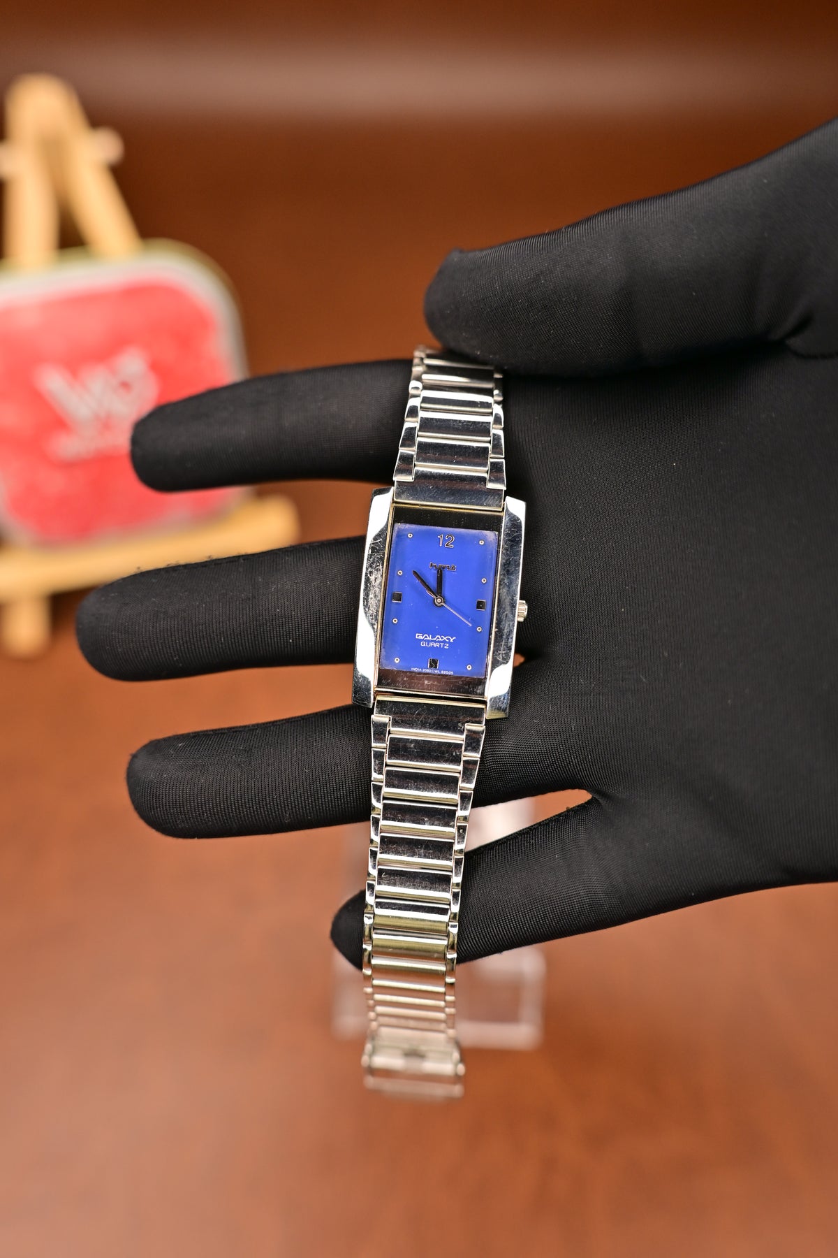 NOS HMT Pegasus Galaxy CG S 2G05 Blue Dial Rectangular Dress Watch — Watchex India