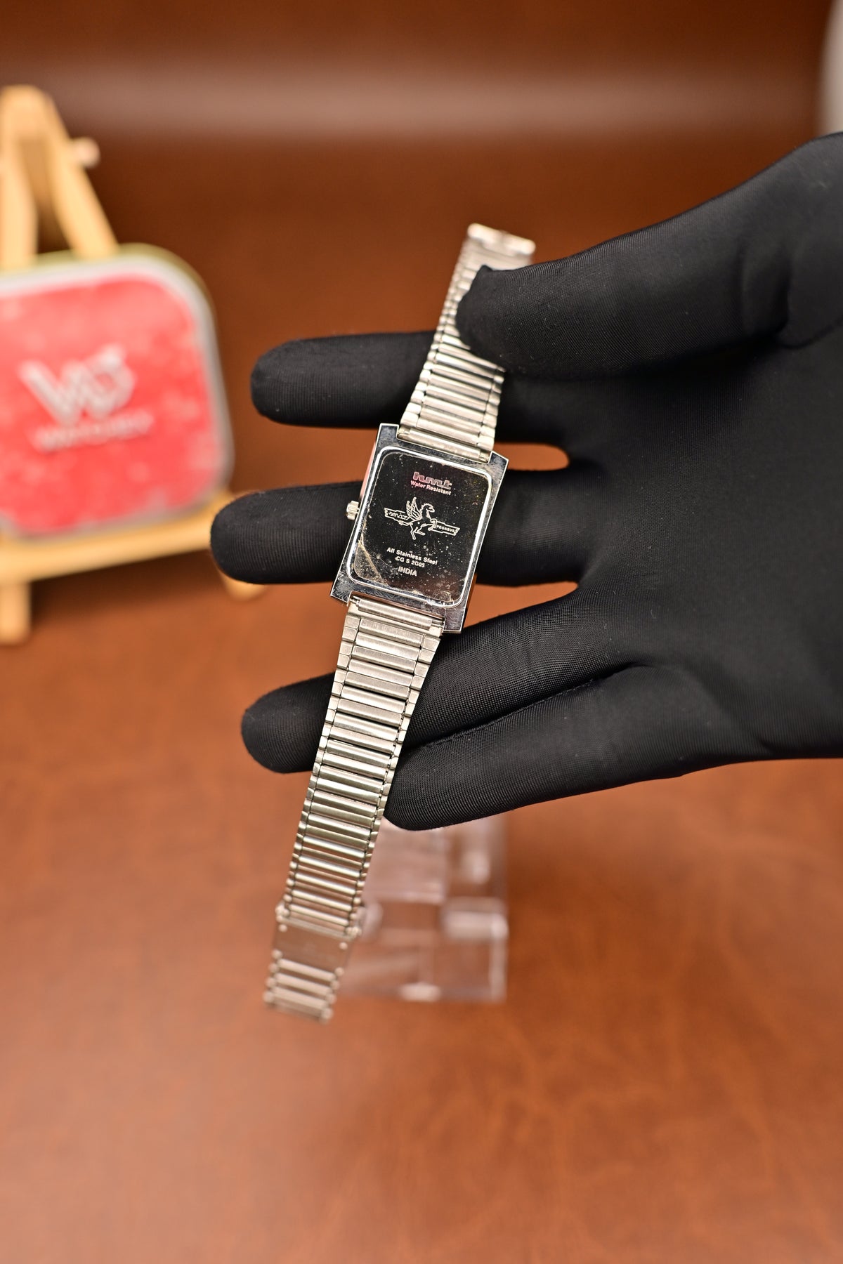 NOS HMT Pegasus Galaxy CG S 2G05 Blue Dial Rectangular Dress Watch — Watchex India