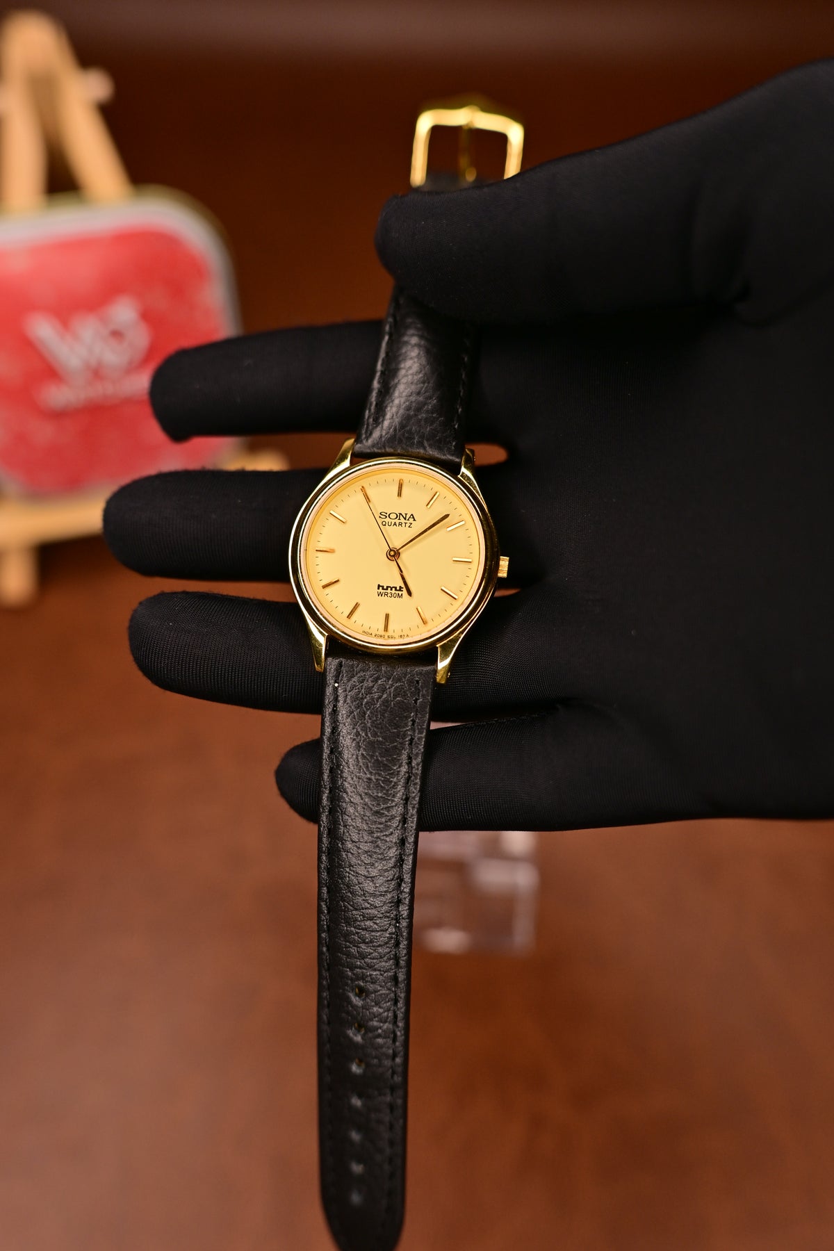 NOS HMT Sona Quartz 505 005 Champagne Sunburst Dial Quartz — Watchex India