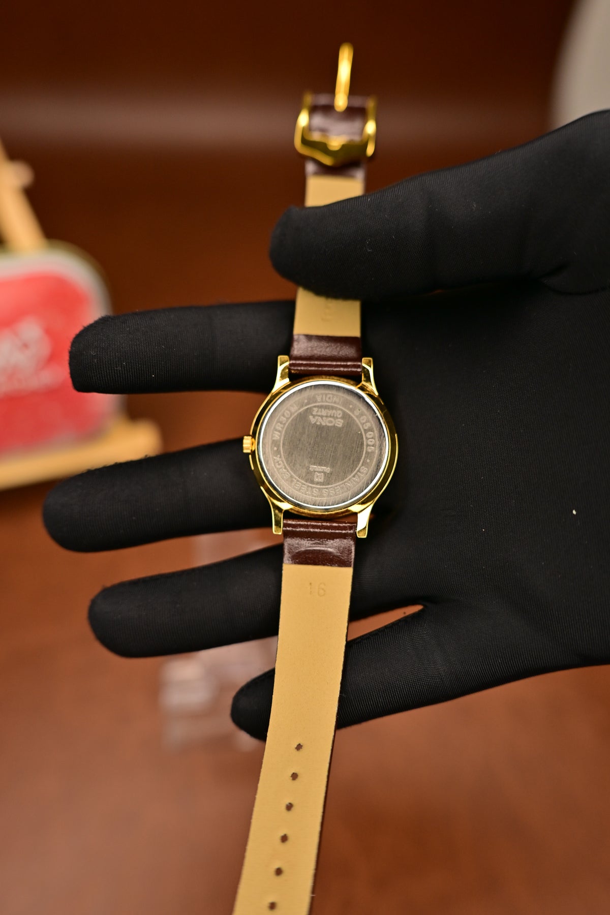NOS HMT Sona Quartz 505005 Gold Dial Cream Center Quartz — Watchex India