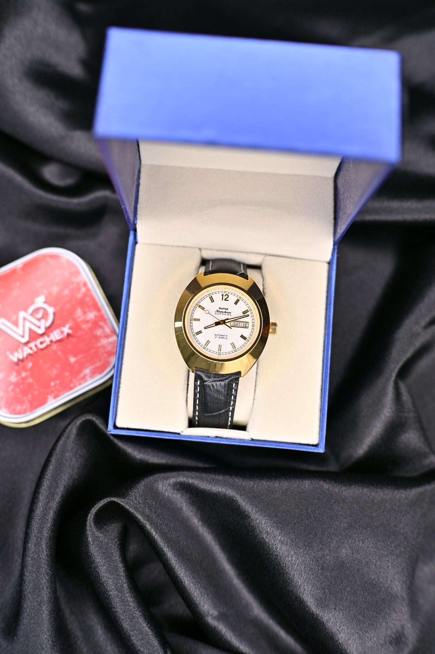 NOS HMT Kanchan Supreme White Textured Dial 21 Jewels Automatic — Watchex India