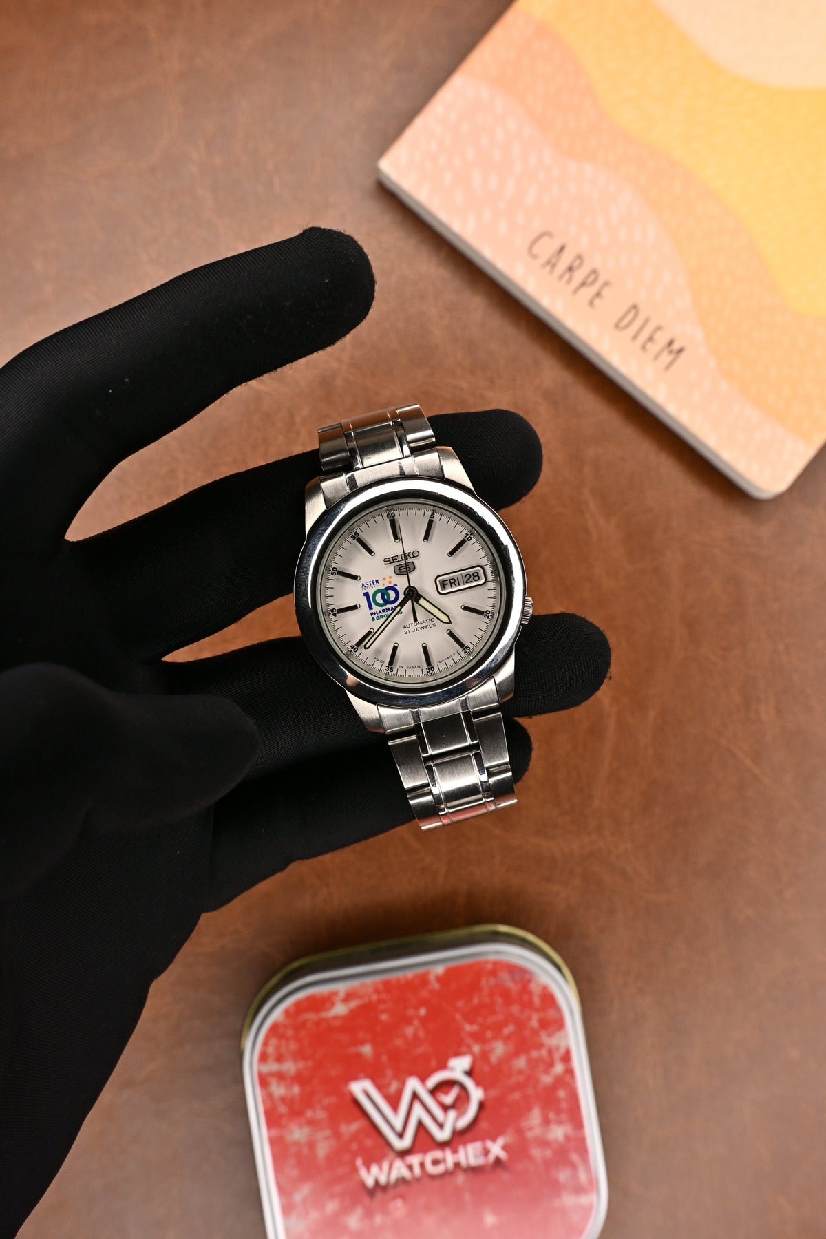 Seiko 5 Aster 100 Pharmacy &amp; Growing White Dial Automatic Men’s Wristwatch (Rare) | Watchex Signature Collection
