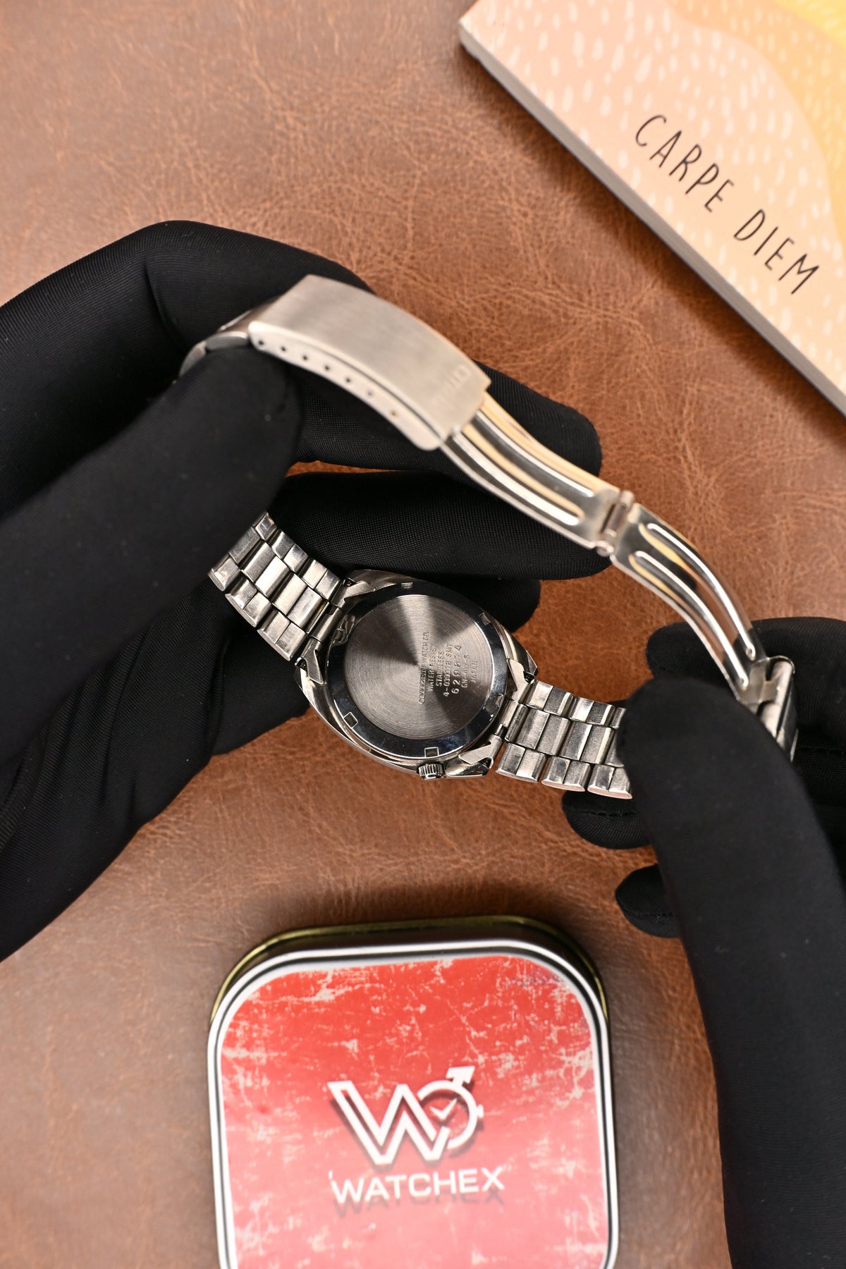 Citizen Checkered Dial Automatic Stainless Steel Men’s Wristwatch | Watchex Vintage Collection