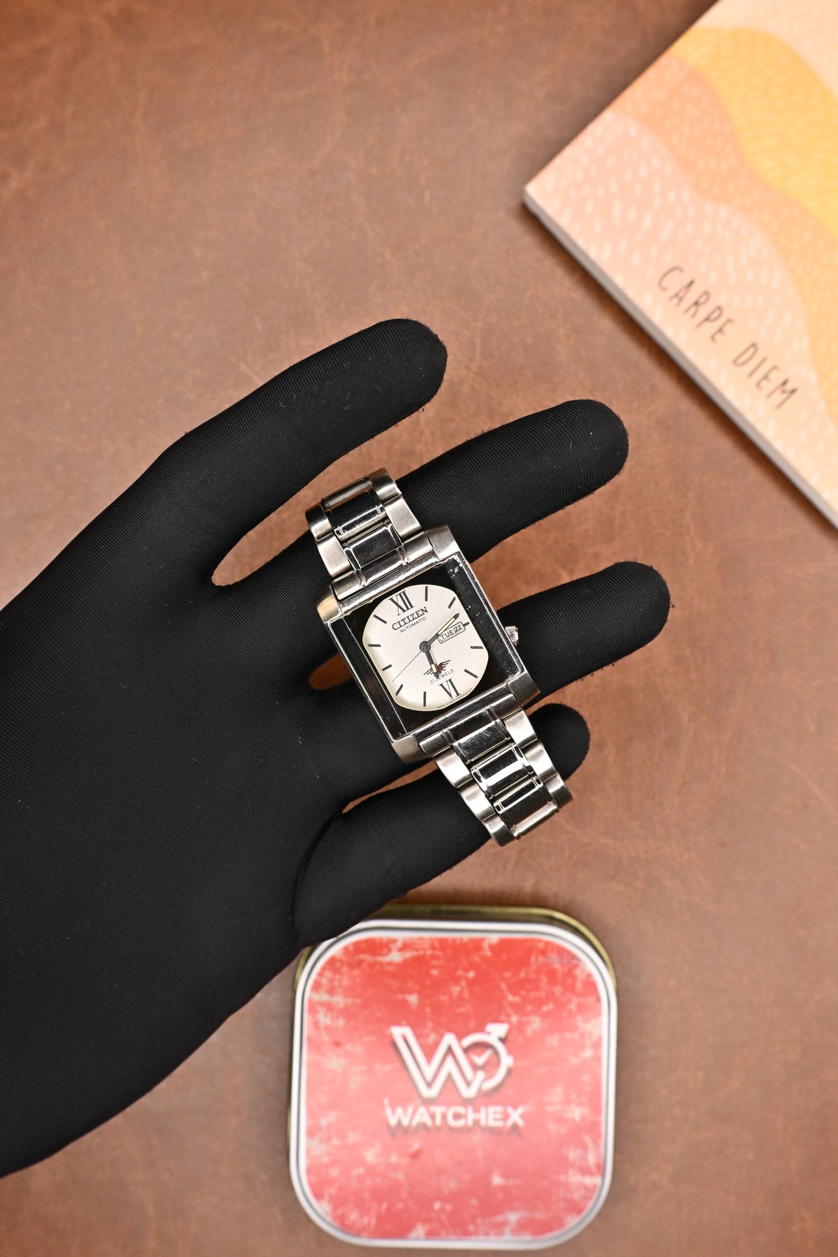 Citizen Automatic White Dial Square Stainless Steel Men’s Wristwatch | Watchex Vintage Collection