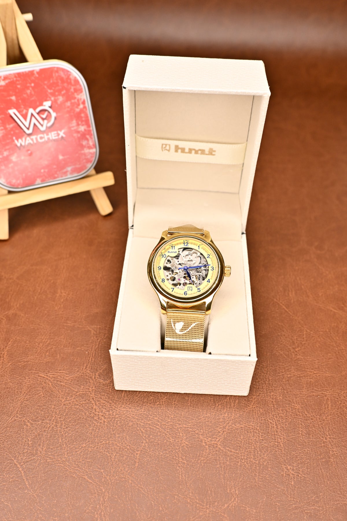 NOS HMT SASL-02 Skeleton Automatic Gold-Plated Men’s Wristwatch | Watchex NOS Collection