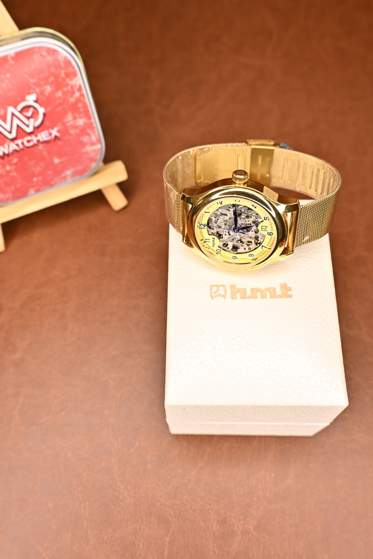 NOS HMT SASL-02 Skeleton Automatic Gold-Plated Men’s Wristwatch | Watchex NOS Collection