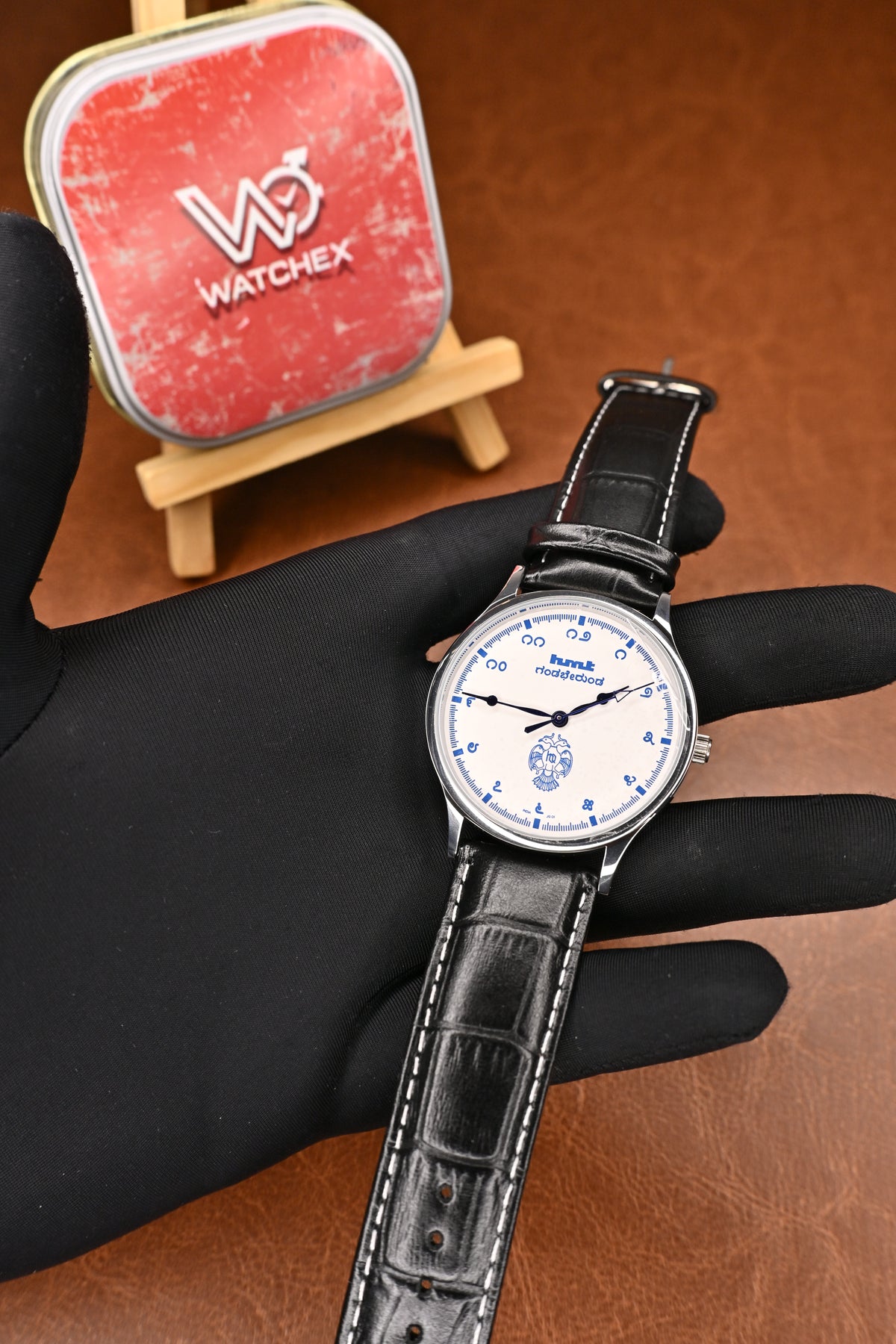 HMT Gandaberunda Special Edition White Dial Kannada Numerals Wristwatch | Watchex NOS Collection