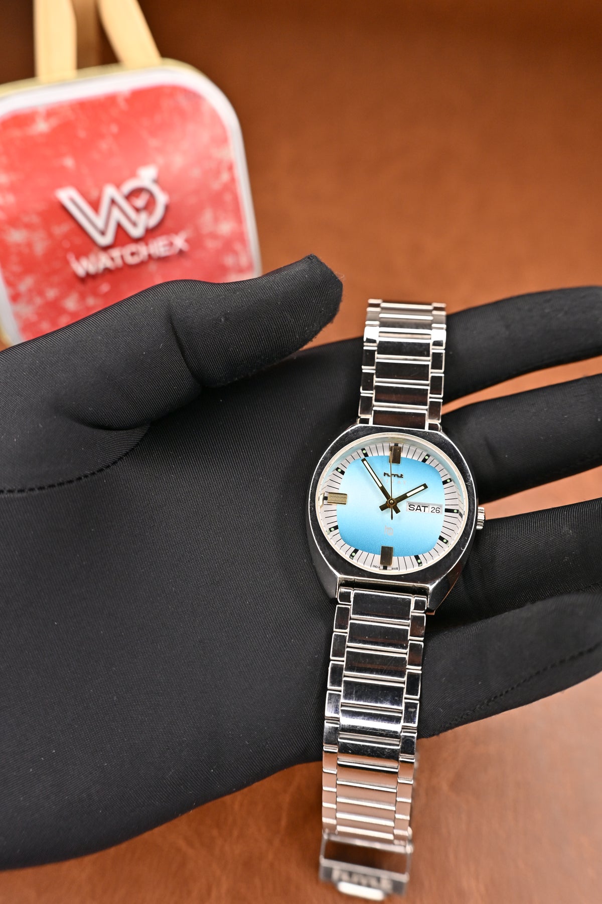 NOS HMT Vijay Turquoise Blue Dial Quartz Watch | Watchex NOS Collection