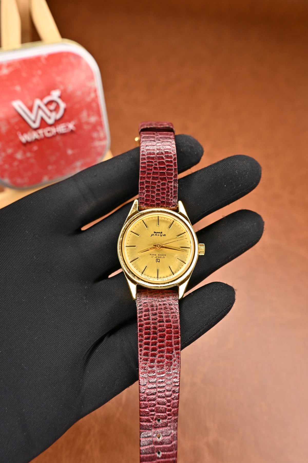 NOS HMT Priya Gold Dial Mechanical Watch | Original Box| Watchex India
