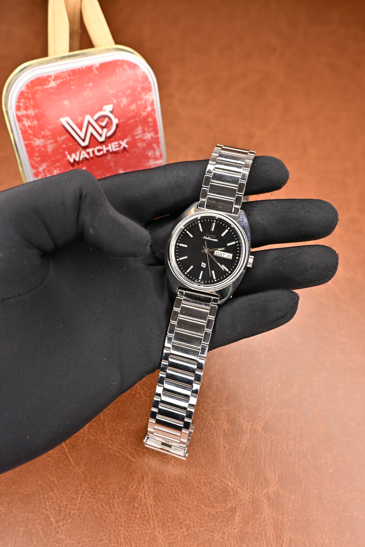 NOS HMT Kohinoor Black Sunburst Quartz Watch | Watchex NOS Collection