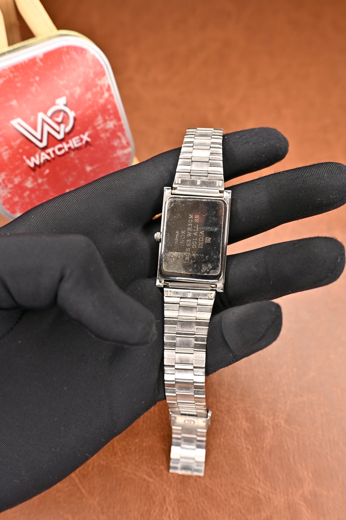 NOS HMT Inox Rectangular Dress Quartz Watch – Stainless Steel Bracelet | Watchex NOS Collection