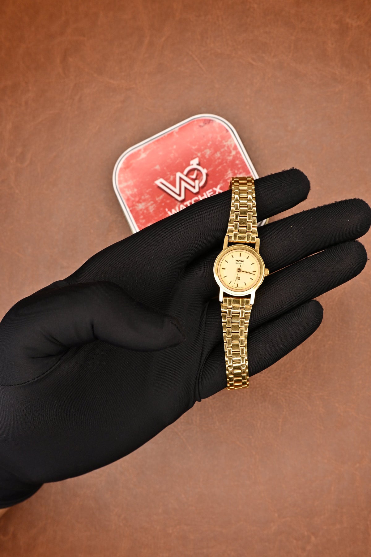 NOS HMT Quartz Gold-Tone Dial &amp; Bracelet Women’s Wristwatch | Watchex NOS Collection