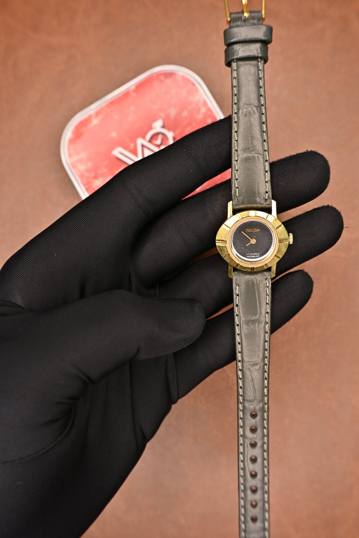 NOS Ricoh Black Dial Gold-Plated Women’s Mechanical Wristwatch | Watchex NOS Collection