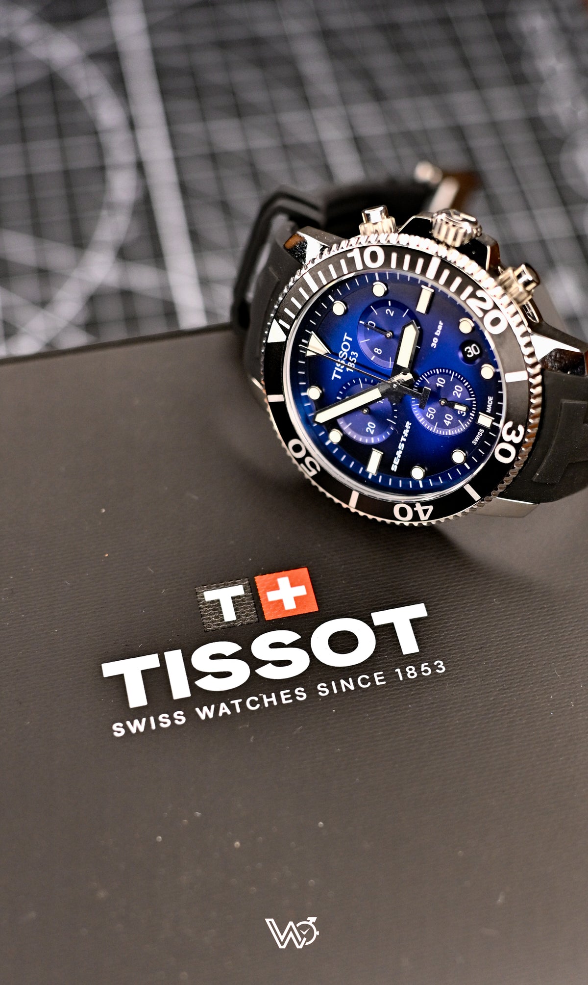 Tissot Seastar (Not used) 1000 Chronograph Blue Dial 45.5mm | T120.417.17.041.00 | Watchex Signature Collection
