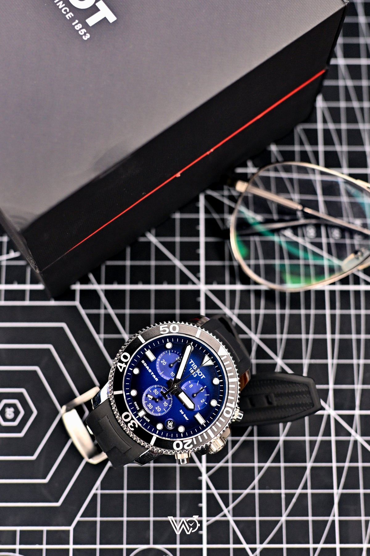 Tissot Seastar (Not used) 1000 Chronograph Blue Dial 45.5mm | T120.417.17.041.00 | Watchex Signature Collection