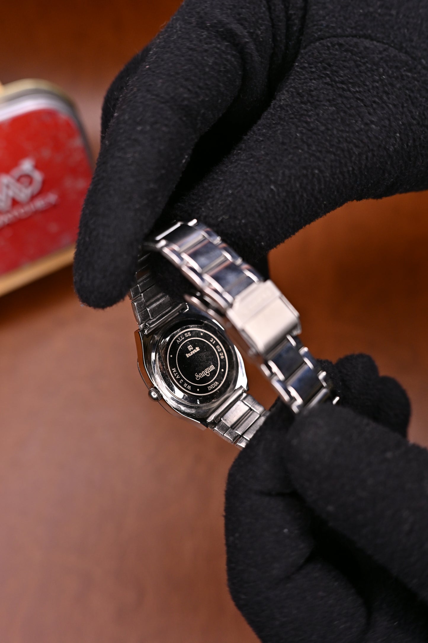 NOS HMT Sangam Grey Grid Dial Watch Quartz|Watchexindia