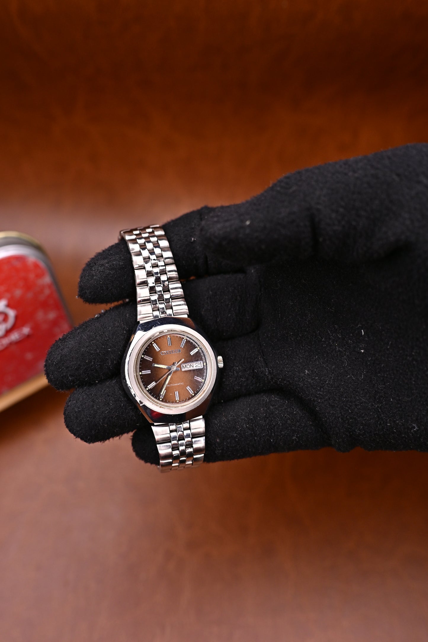 NOS Citizen Automatic Gradient Brown Sunburst Dial Day-Date (Cal. 8200) | Watchex India