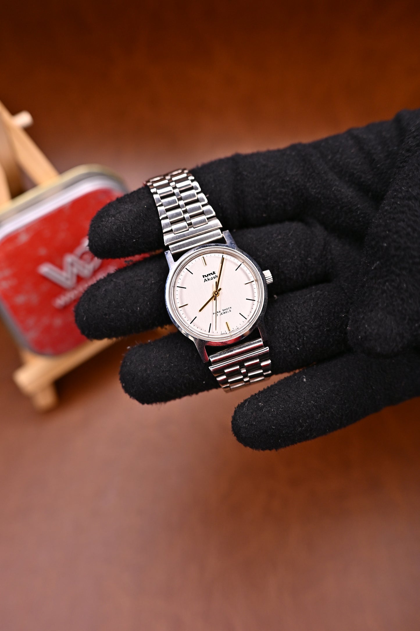 NOS HMT Akash Silver Brushed Dial Hand-Winding (0231) | Watchex India