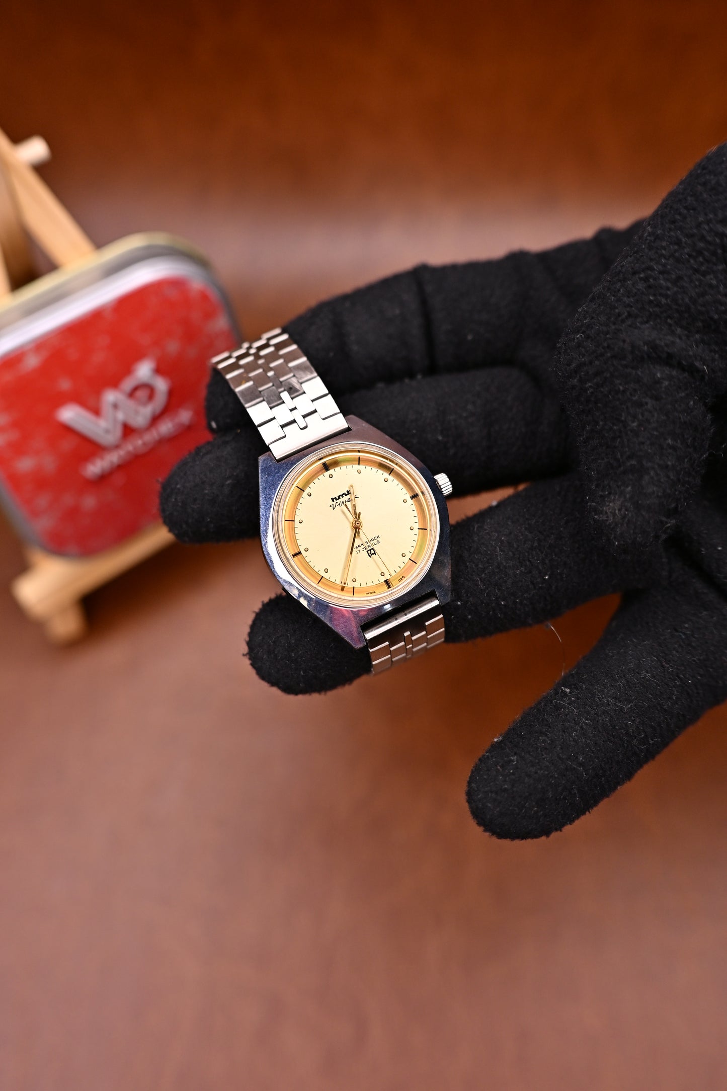 NOS HMT Vivek Champagne Sunburst Dial Hand-Winding | Watchex India