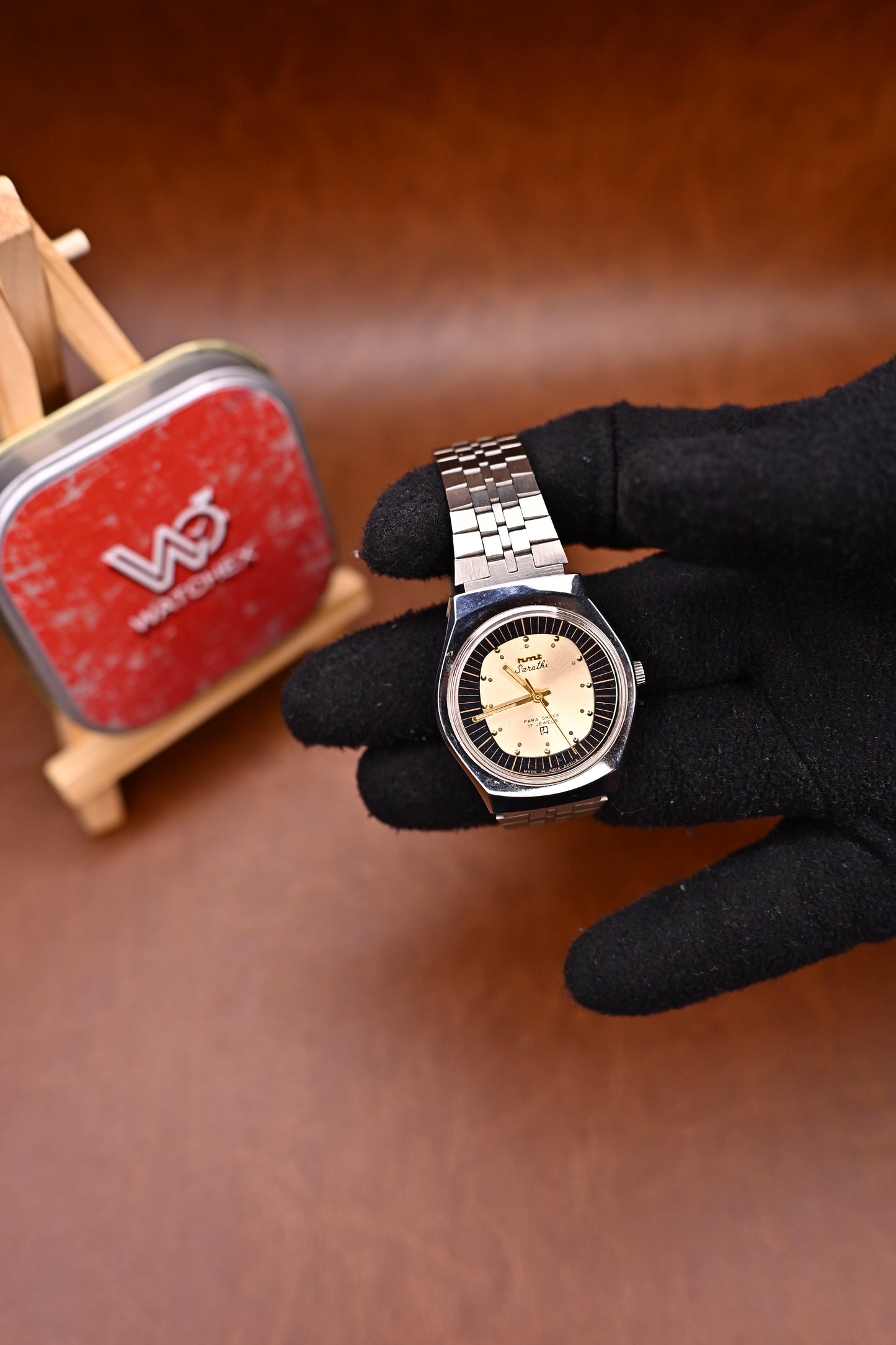 NOS HMT Sarathi Two-Tone Champagne Dial Hand-Winding (0231) | Watchex India