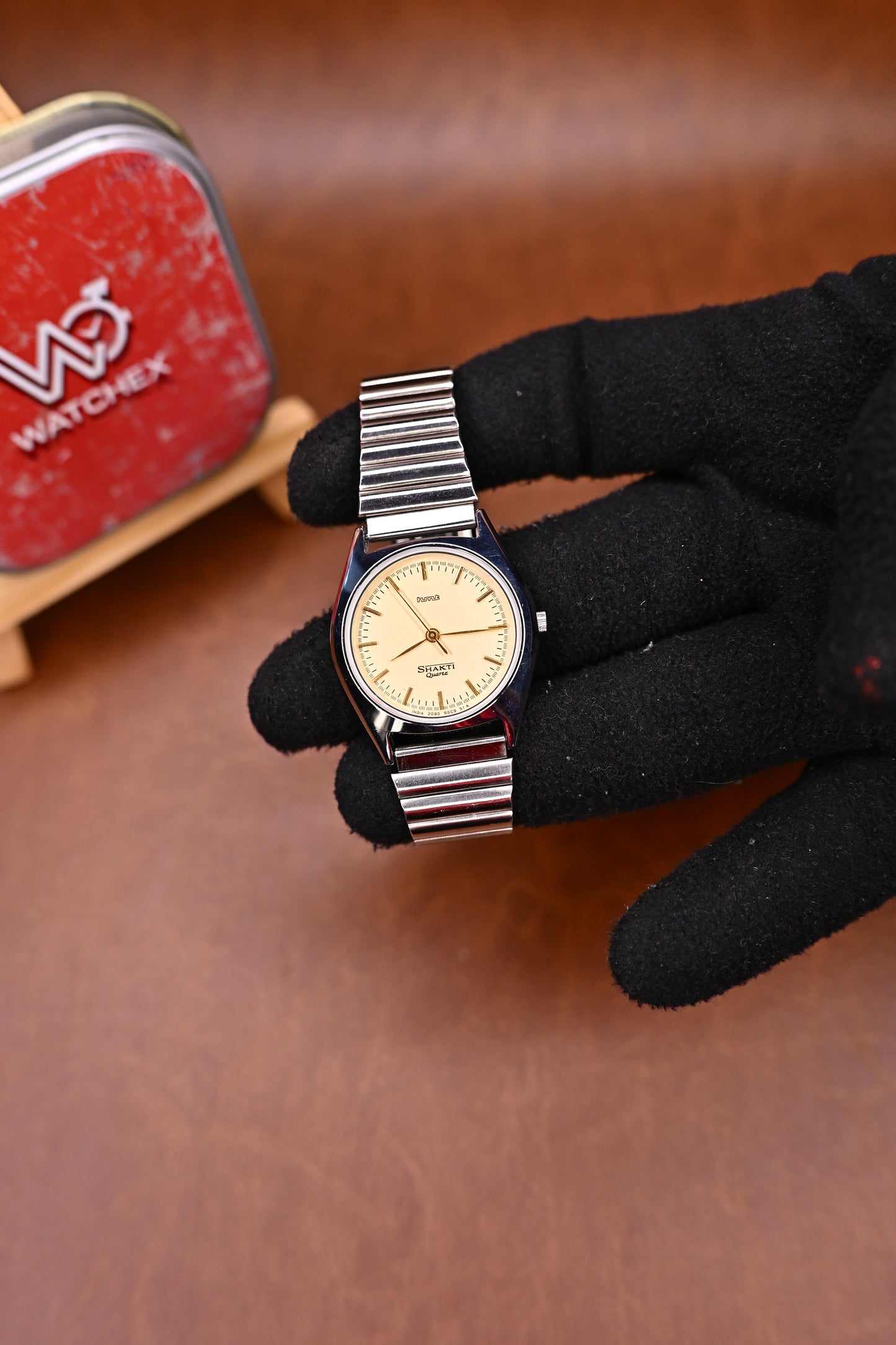 NOS HMT Shakti Champagne Dial Quartz | Watchex India