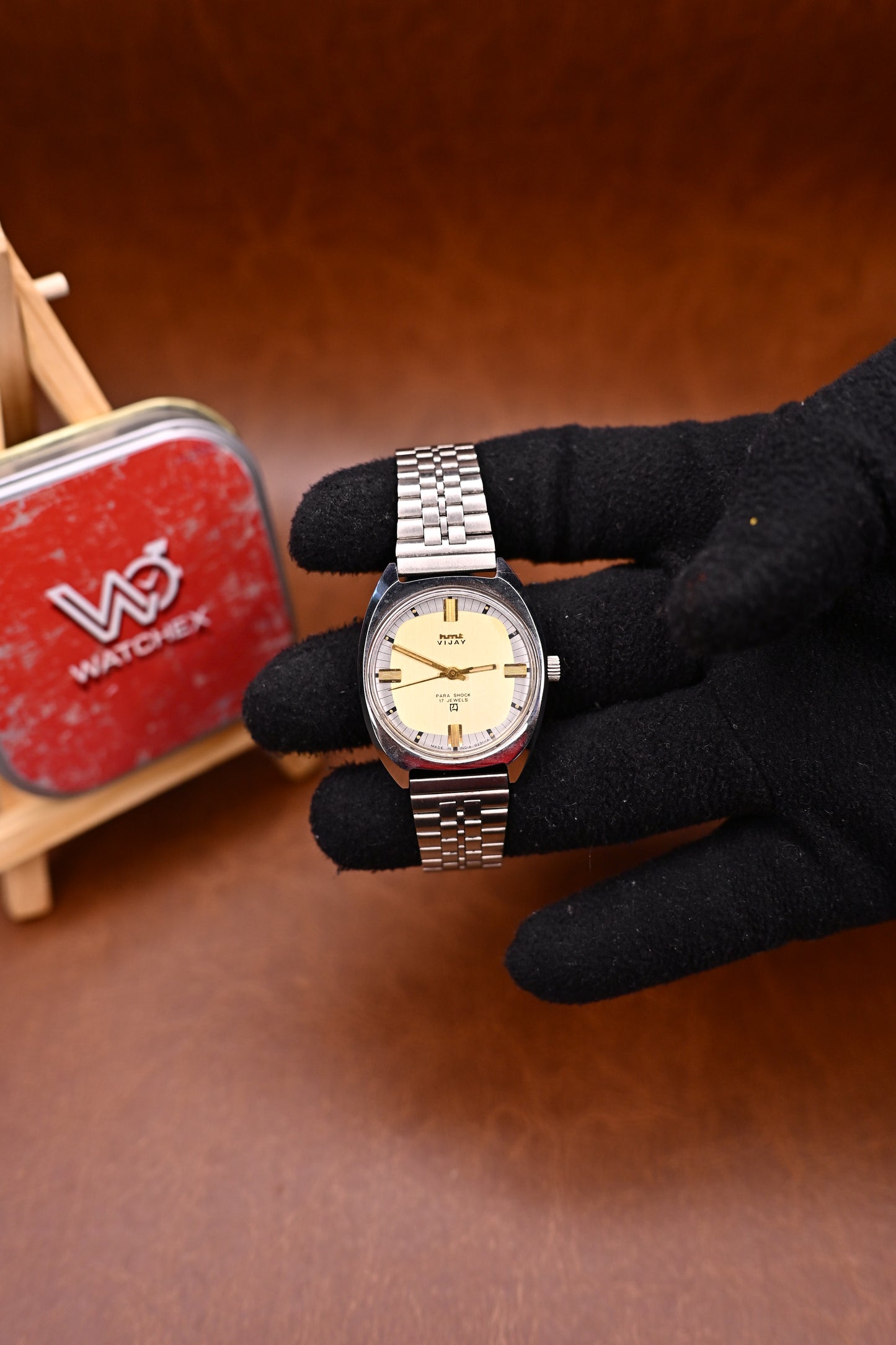 NOS HMT Vijay Gold Dial Mechanical Watch |Watchexindia