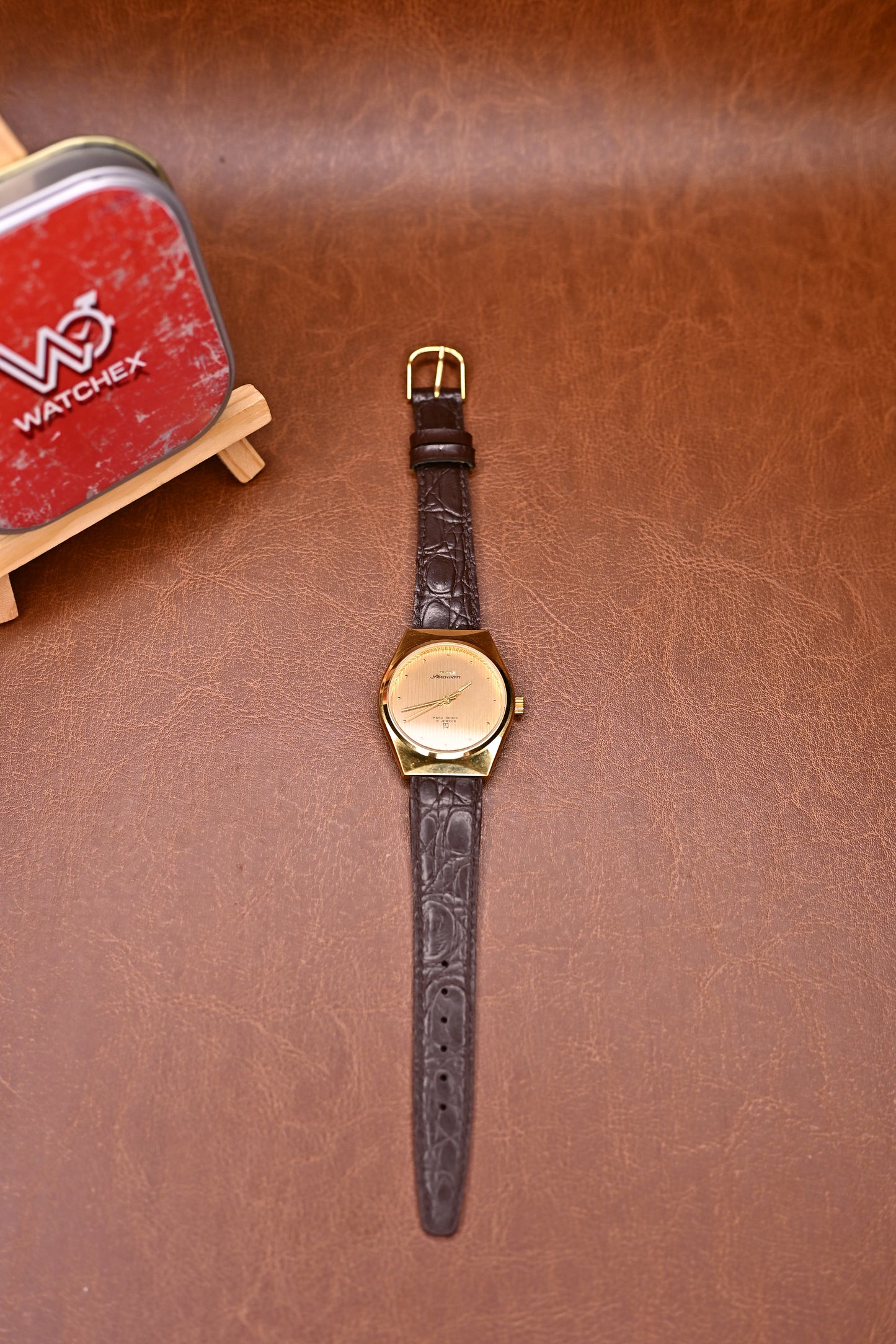 NOS HMT Shrawan Gold Plated Textured Dial Hand-Winding 0231 | Watchex India