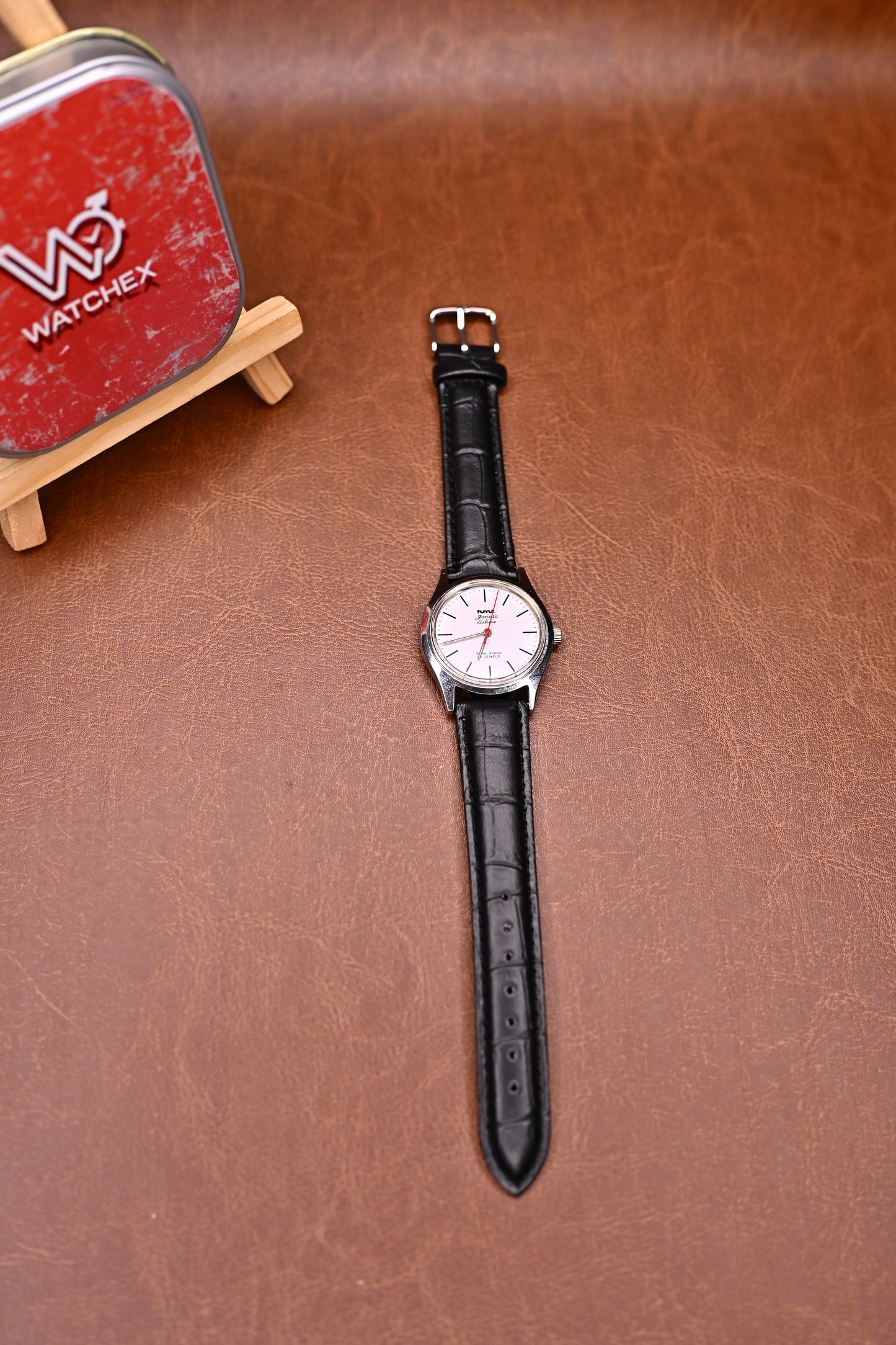 NOS HMT Janata Deluxe White Dial With - Strap Hand-Winding (0231) | Watchex India