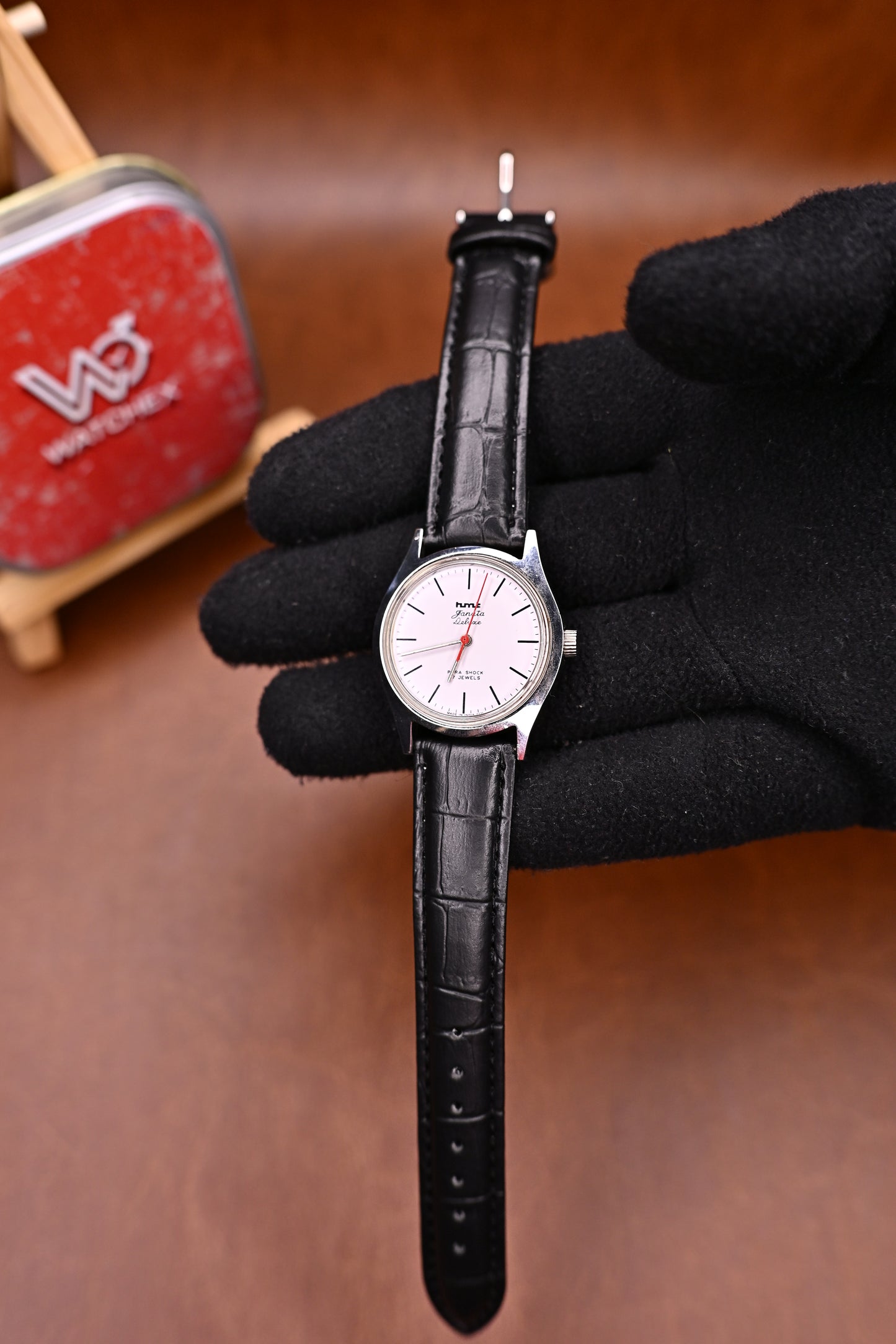 NOS HMT Janata Deluxe White Dial With - Strap Hand-Winding (0231) | Watchex India