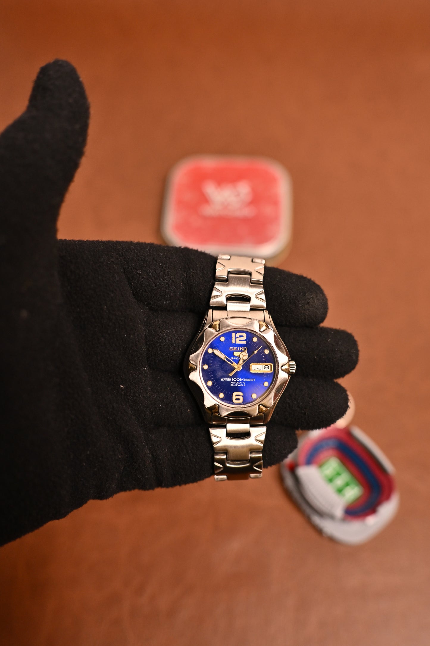 Seiko 5 Sports Automatic Blue Sunburst Dial 23 Jewels (7S36) | Watchex India