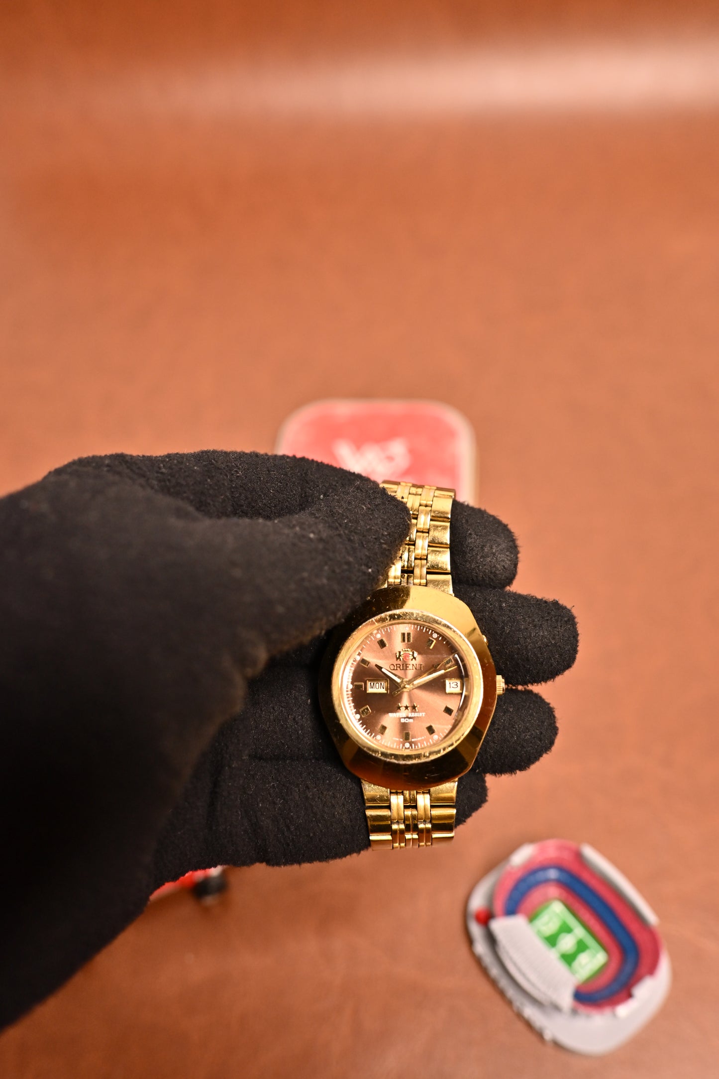 Orient Tristar Automatic Brown Sunburst Dial 21 Jewels (EM70-A0) | Watchex India