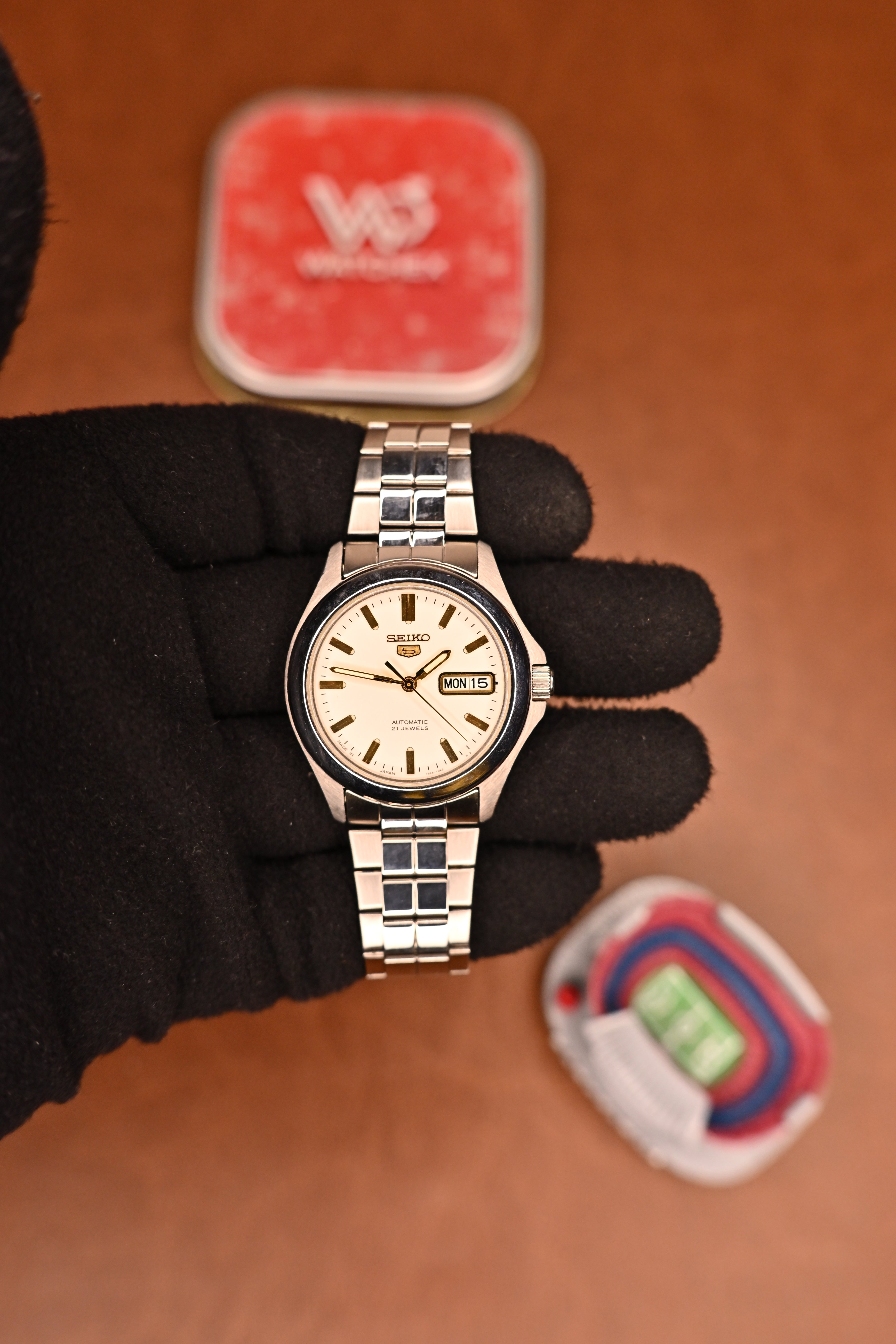 Seiko 5 Automatic Cream Dial Japan Domestic Model 21 Jewels (7S26