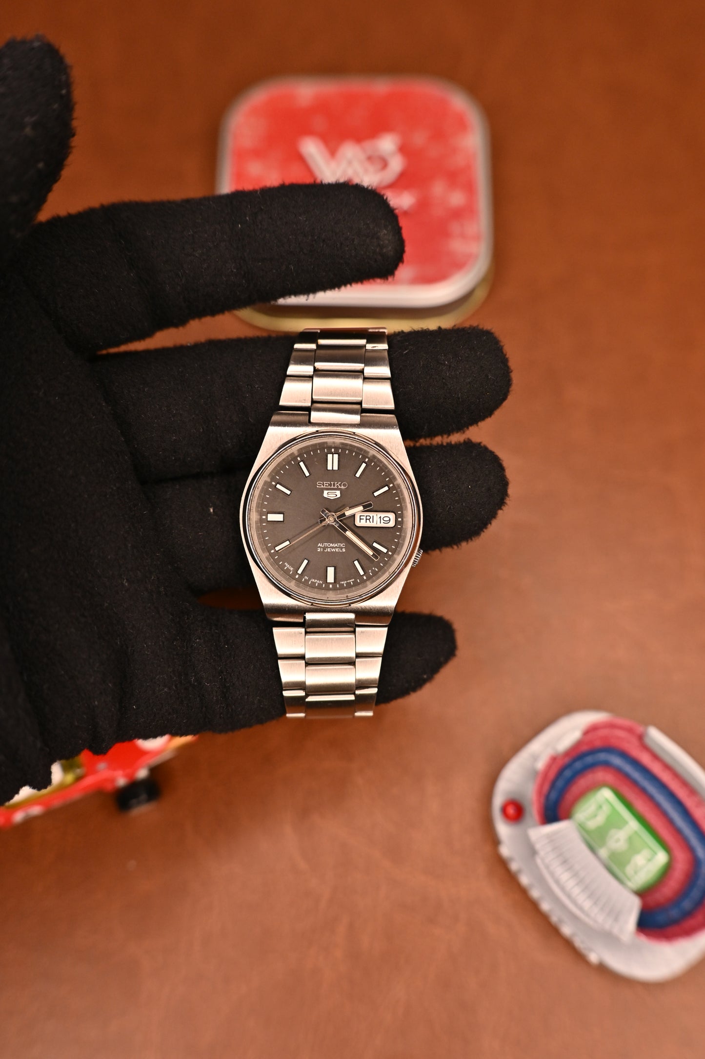 Vintage Seiko 5 Automatic Sunburst Charcoal Dial JDM (7S26-0520) | Watchex India