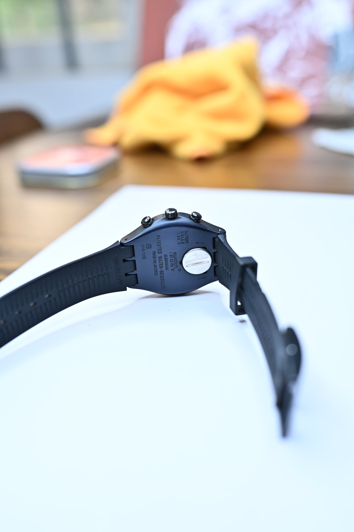 Vintage Swatch Irony Aluminium Chronograph Swiss Quartz Black Pilot Dial Watch | Watchex India
