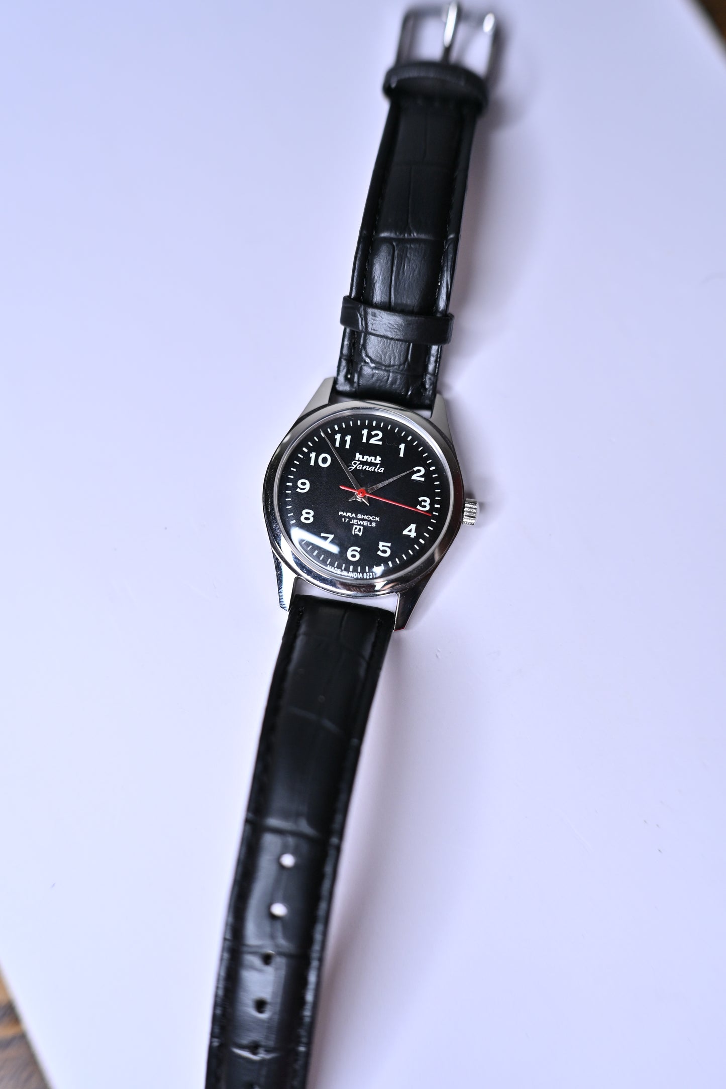 MOD HMT Janata Full Numeral Black Dial Hand-Winding Mechanical Watch – Calibre 0231 | Watchex India