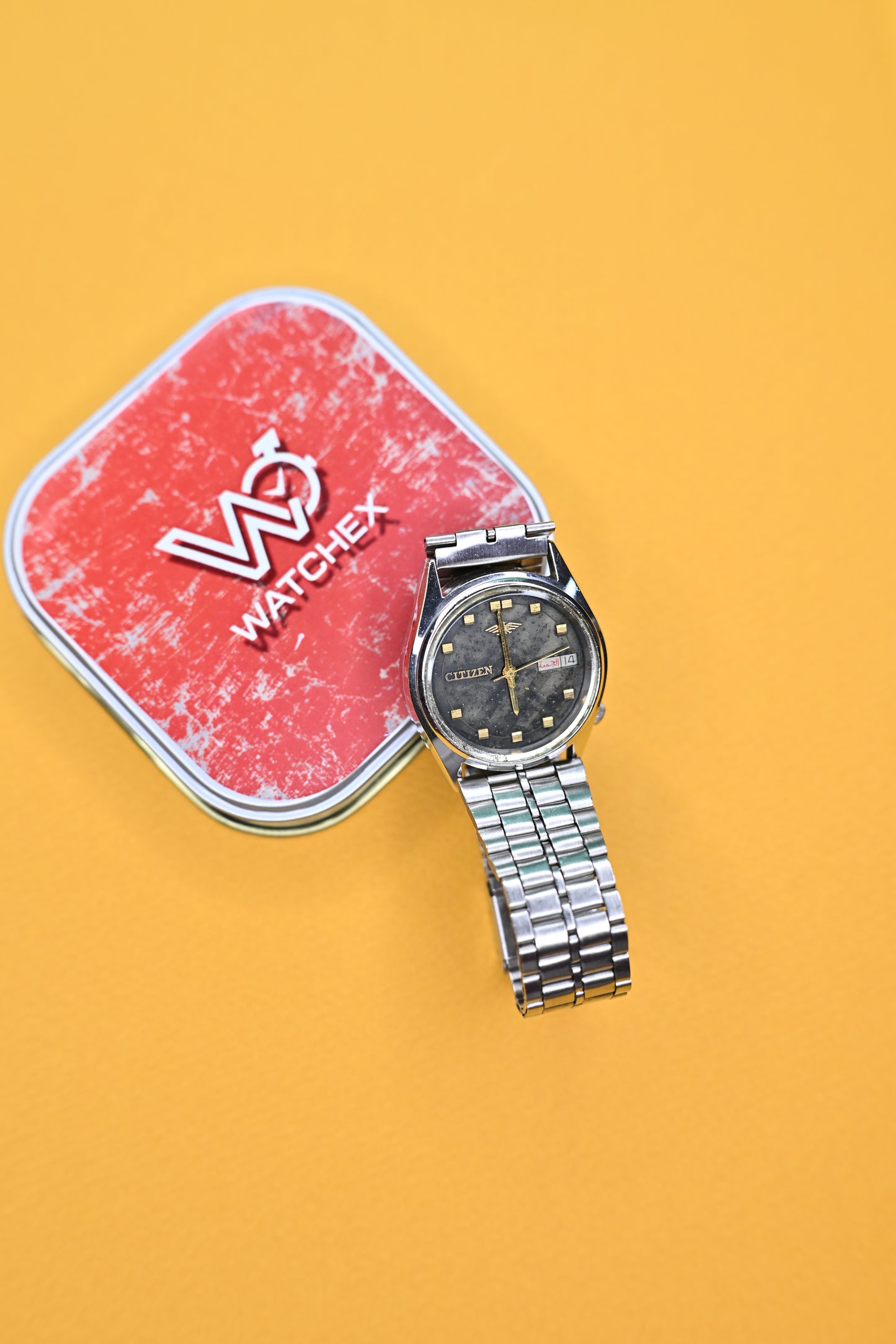 Vintage Citizen Eagle 7 Automatic – Olive Green Patinated Dial, Day-Date, 21 Jewels | Watchex India