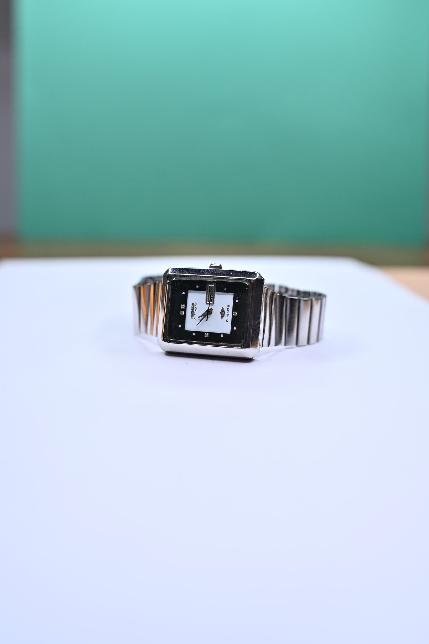 Vintage Citizen Eagle 7 Automatic – Rectangular TV Case, Tuxedo Dial, Day-Date | Watchex India