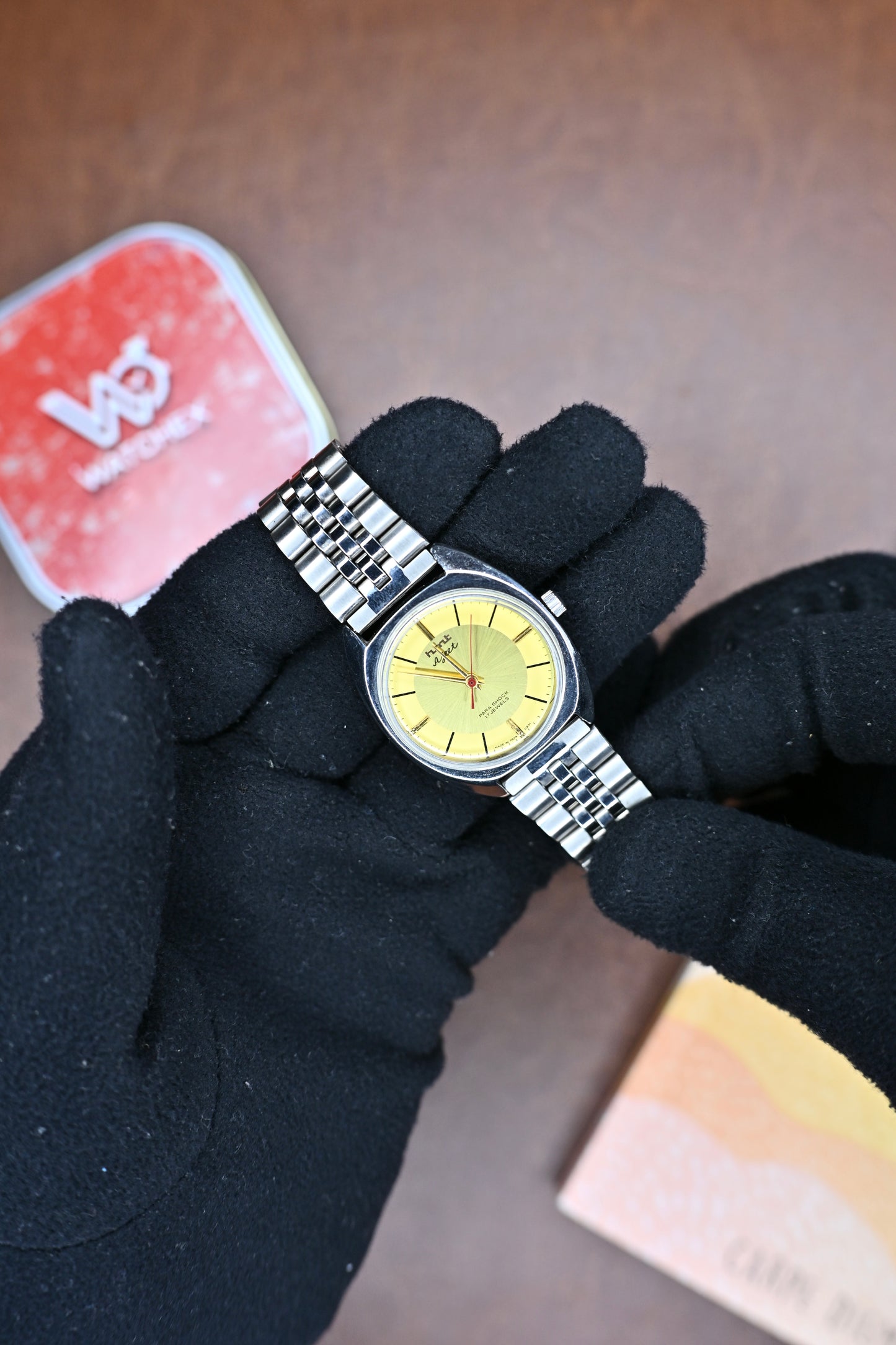 MOD HMT Ajeet Vintage Manual-Wind – Yellow Crosshair Dial | 0231 | 17 Jewels | Watchex India