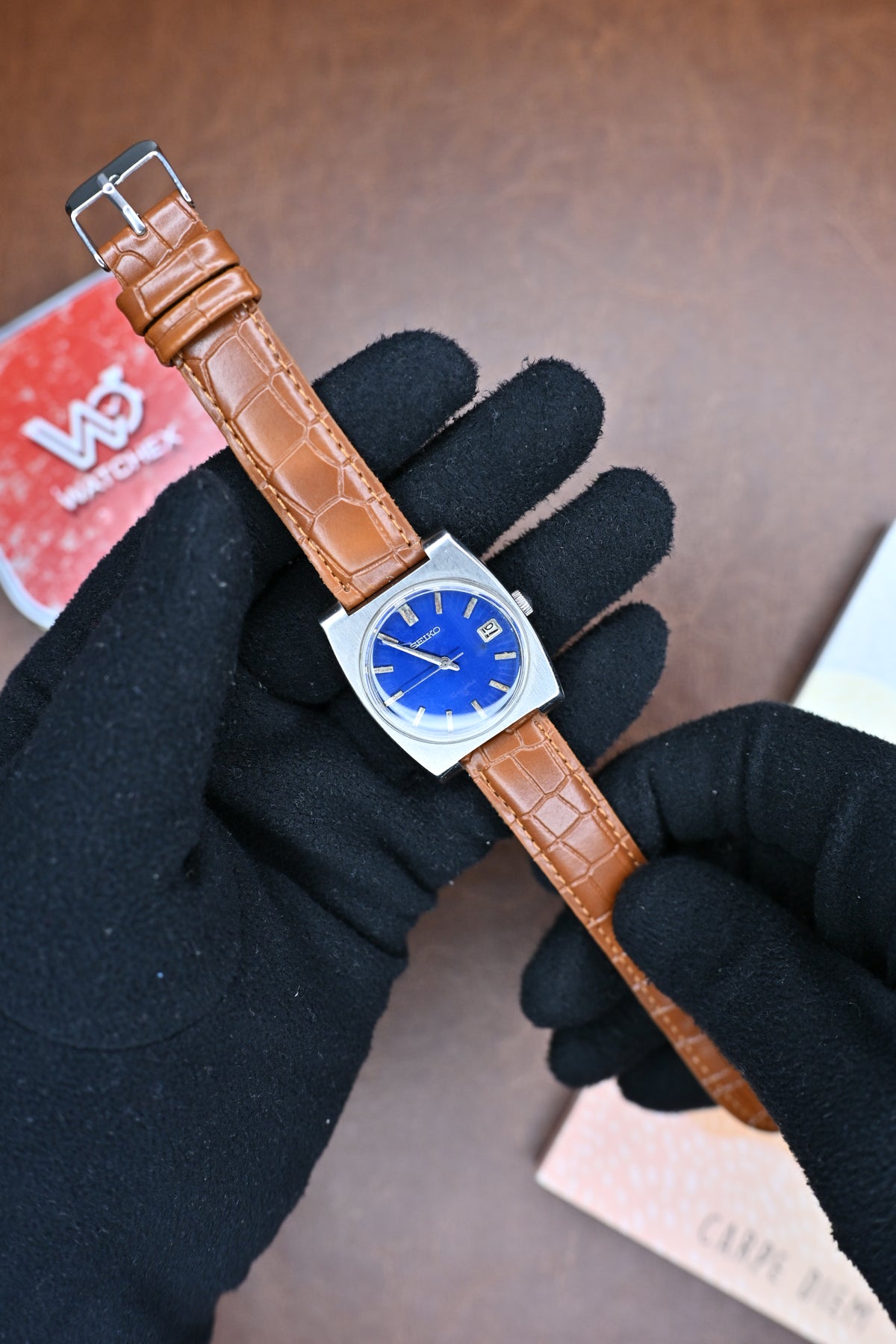 Vintage Seiko 6602-8060 Blue Dial Mechanical Watch (Reworked Dial)