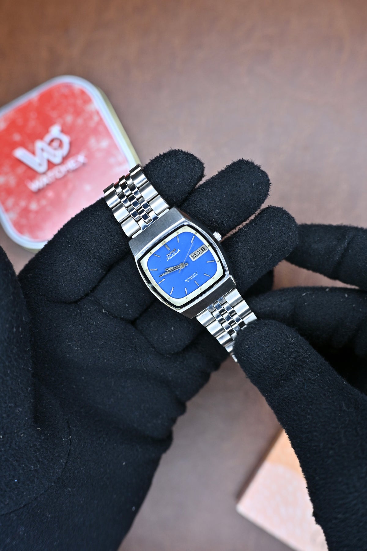 Vintage HMT Kailash Automatic Blue TV Dial