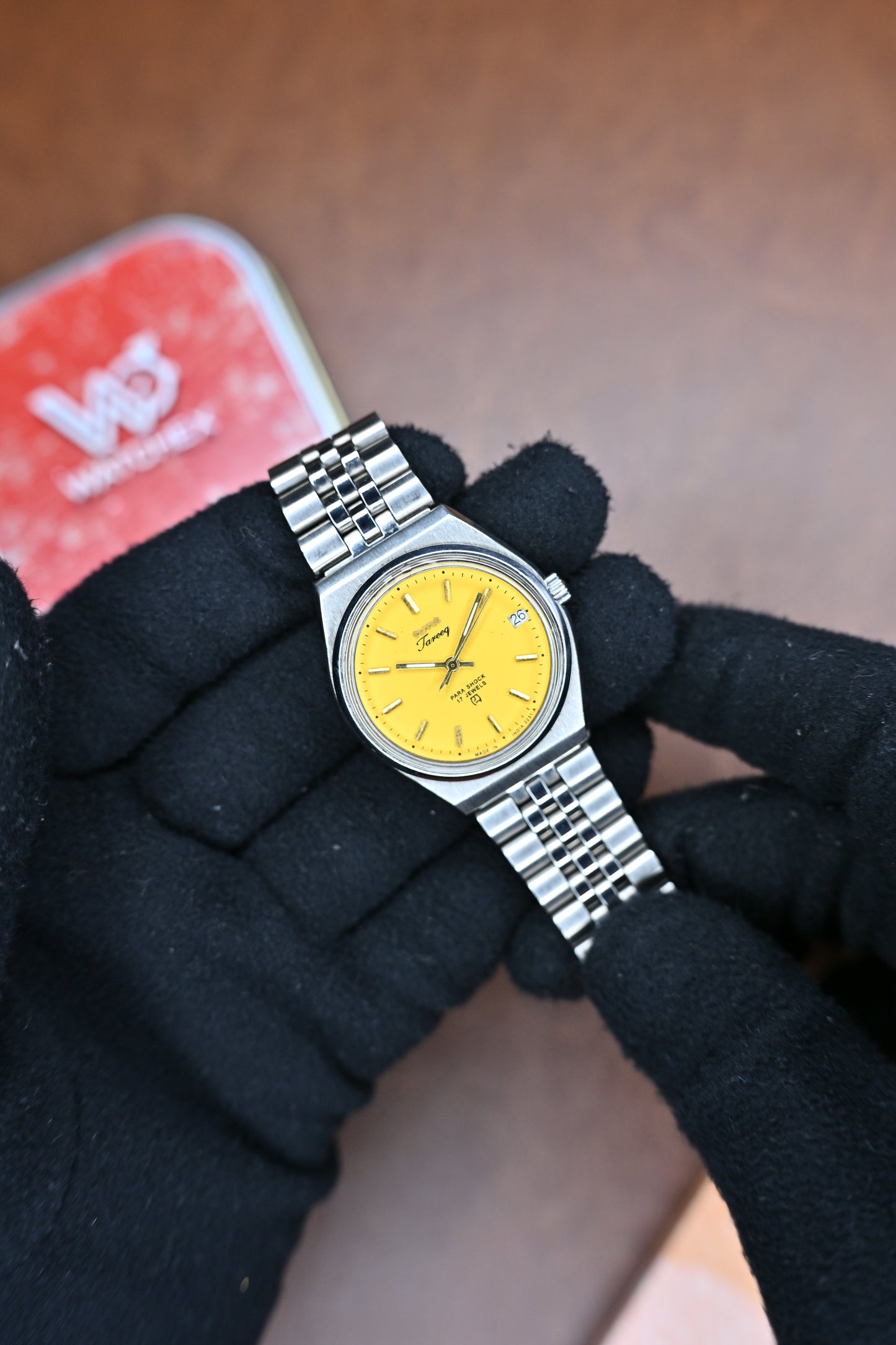 MOD HMT Tareeq – Yellow Dial Open Caseback | Watchex India